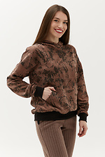 Bluza sztruksowa ELDA z kapturem i dużą kieszenią typu kangur Garne 3040123 zdjęcie №1
