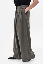 Weit geschnittene Hose, oliv Garne 3044123 Foto №2