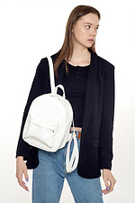 Маленький класичний жіночий рюкзак білого кольору SamBag 8045123 фото №2