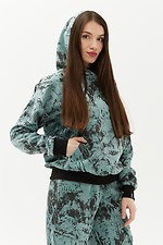 ELDA corduroy hoodie with hood and large kangaroo pocket Garne 3040124 photo №1