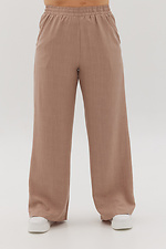 Прямые класические штаны бежевого цвета Garne 3041124 фото №5