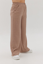 Beżowe spodnie z prostymi nogawkami Garne 3041124 zdjęcie №7