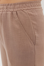 Beżowe spodnie z prostymi nogawkami Garne 3041124 zdjęcie №9