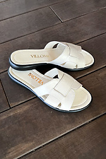 Beige Flip-Flops aus echtem Leder 4207124 Foto №1