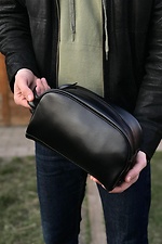 Black cosmetic bag rectangular glossy leatherette Mamakazala 8038124 photo №4