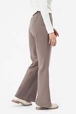 Warm straight-fit TESSA beige trousers with slits at the bottom Garne 3042125 photo №5