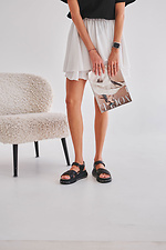 Black leather sandals on wedges  4206125 photo №3