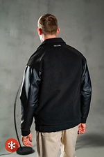 Men's Warm Cashmere Bomber Jacket TEAMV Casual Black Teamv 8034125 photo №4