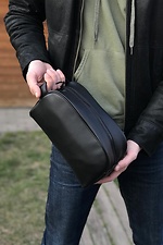 Чорна чоловіча сумочка з матового шкірозамінника Mamakazala 8038125 фото №2