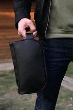 Чорна чоловіча сумочка з матового шкірозамінника Mamakazala 8038125 фото №4