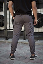 Gray cotton cargo pants with cuffs Without 8048125 photo №5
