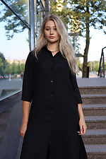 Платье-рубашка THUS черного цвета Garne 3041126 фото №15