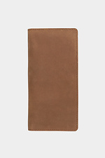 Великий коричневий гаманець унісекс із натуральної шкіри без магніту Garne 3300126 фото №2