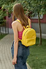 Small yellow backpack with external zip pocket SamBag 8045126 photo №1