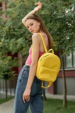 Small yellow backpack with external zip pocket SamBag 8045126 photo №3