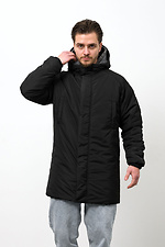 Herren Warme Lange Winterparkajacke Schneemann Schwarz Without 8056126 Foto №1