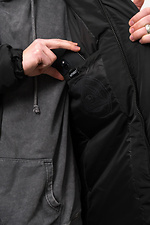 Herren Warme Lange Winterparkajacke Schneemann Schwarz Without 8056126 Foto №5