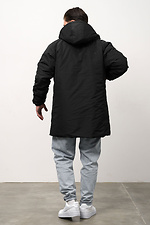 Herren Warme Lange Winterparkajacke Schneemann Schwarz Without 8056126 Foto №8