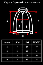 Herren Warme Lange Winterparkajacke Schneemann Schwarz Without 8056126 Foto №9