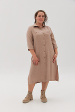 Сукня-сорочка THUS бежевого кольору Garne 3041128 фото №8