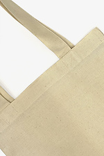 Beige linen shopper bag with long handles Garne 7770128 photo №4