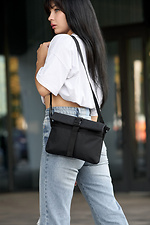 Black small shoulder bag messenger with long handle SamBag 8045128 photo №1