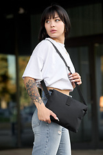 Black small shoulder bag messenger with long handle SamBag 8045128 photo №2