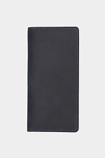 Великий синій гаманець унісекс із натуральної шкіри без магніту Garne 3300129 фото №2