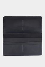 Великий синій гаманець унісекс із натуральної шкіри без магніту Garne 3300129 фото №3