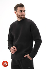 Men's Warm Sweatshirt Flatlock 3 Black Teamv 8034129 photo №1