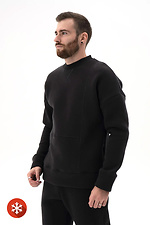 Men's Warm Sweatshirt Flatlock 3 Black Teamv 8034129 photo №2