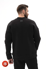 Men's Warm Sweatshirt Flatlock 3 Black Teamv 8034129 photo №4