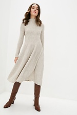 Warm knitted golf dress with pleated skirt  4038130 photo №2