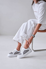 White sneakers with leopard print  4206130 photo №2