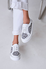 White sneakers with leopard print  4206130 photo №3