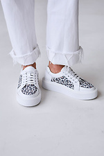 White sneakers with leopard print  4206130 photo №5