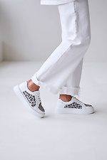 White sneakers with leopard print  4206130 photo №6