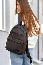 Spacious youth backpack made of high-quality eco-leather with a laptop compartment SamBag 8045130 photo №2