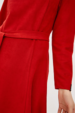 Biznesowa dzianinowa sukienka midi z rozkloszowaną spódnicą i paskiem Garne 3039131 zdjęcie №4