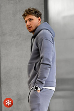 Men's Warm Hoodie Base 3 Gray Teamv 8034131 photo №3