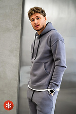 Men's Warm Hoodie Base 3 Gray Teamv 8034131 photo №6