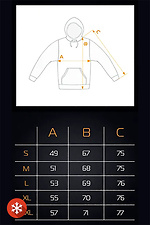 Men's Warm Hoodie Base 3 Gray Teamv 8034131 photo №7