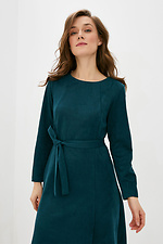 Business knitted midi dress with flared skirt and belt Garne 3039132 photo №2