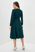 Business knitted midi dress with flared skirt and belt Garne 3039132 photo №3