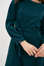Biznesowa dzianinowa sukienka midi z rozkloszowaną spódnicą i paskiem Garne 3039132 zdjęcie №4