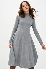 Warm knitted golf dress with pleated skirt  4038132 photo №1