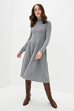 Warm knitted golf dress with pleated skirt  4038132 photo №2