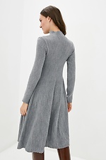 Warm knitted golf dress with pleated skirt  4038132 photo №3