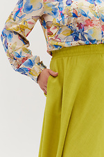 Fluffy skirt DARIA below the knee length yellow Garne 3041133 photo №10