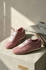 Ungefütterte Damen-Sneaker aus Wildleder in Rosa  4207133 Foto №3